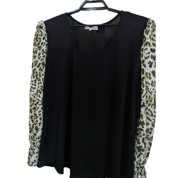 NWT stem & vine size 3X top blouse black green pullover - Picture 6 of 8